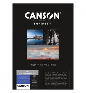 Papel A4 310g Canson Infinity Rag Photograph 100% 10Fls