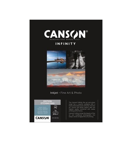 Papel A4 310g Canson Infinity Etching Rag 100% 10Fls