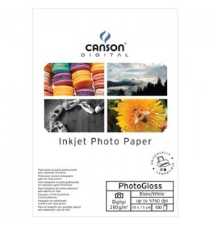 Papel 10x15 Photo 100Folhas Canson Ink-jet Glossy 260gr
