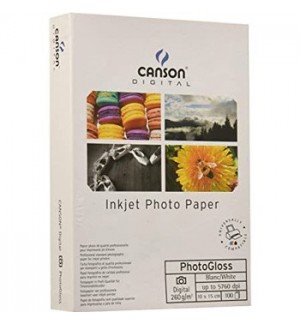 Papel 10x15 Photo 100Folhas Canson Ink-jet Glossy 260gr