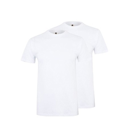 T-Shirt Criança Algodão 155g Branco Tamanho 7/8 Pack 2un