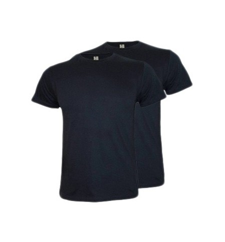 T-Shirt Adulto Algodão 155g Azul Navy Tamanho L Pack 2un