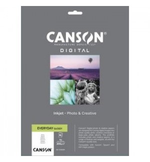 Papel 200gr Foto Canson Everyday Glossy A4 15 Folhas