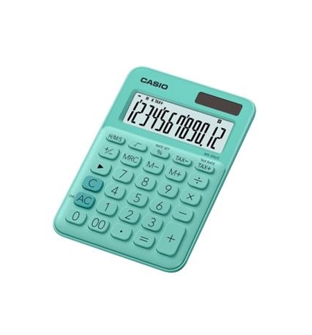 Calculadora Secretária Casio MS20UCGN Verde Claro 12 Dígitos
