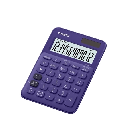 Calculadora Secretária Casio MS20UCPL Roxo 12 Dígitos