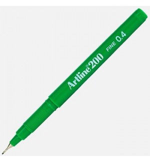 Marcador Fino Verde 0,4mm Artline 200 12un