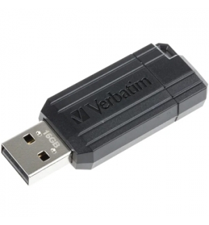 Pen Drive 16GB VERBATIM PINSTRIPE USB 2.0 Preto