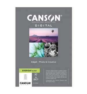 Papel 200gr Foto Canson Everyday Glossy A4 50 Folhas