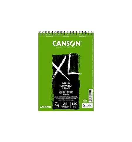 Bloco Espiralado Canson XL Dessin A5 160g 30Fls