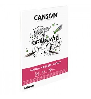 Bloco Canson Graduate Manga Marker Layout A4 70gr 50Fls