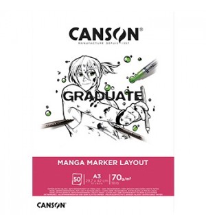 Bloco Canson Graduate Manga Marker Layout A3 70gr 50Fls