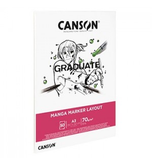 Bloco Canson Graduate Manga Marker Layout A3 70gr 50Fls