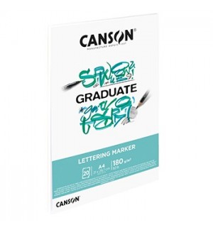 Bloco Canson Graduate Lettering Marker A4 180g 20Fls