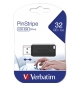 Pen Drive 32GB USB 2.0 VERBATIM PINSTRIPE Preto