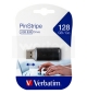 Pen Drive USB-A 2.0 128GB VERBATIM PINSTRIPE Preto