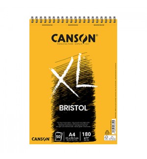 Bloco Espiralado Canson XL Bristol A4 180gr 50 Folhas