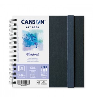 Caderno Canson Artbook Montval 20x20cm 300gr 48 Folhas