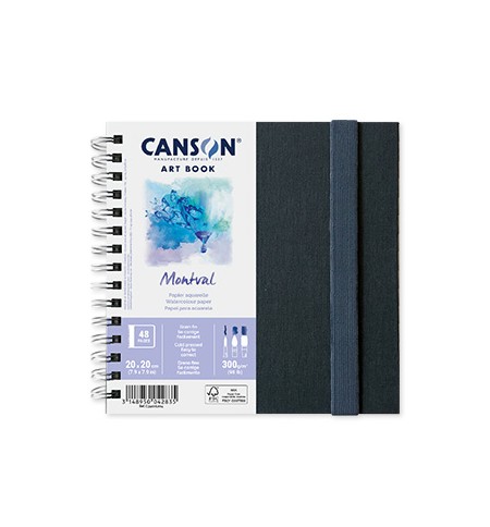 Caderno Canson Artbook Montval 20x20cm 300g 48Fls