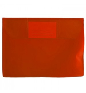 Envelope A5 PVC com Visor Transparente Vermelho 10un