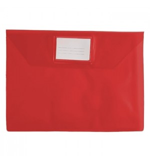 Envelope A4 PVC com Visor Transparente Vermelho 1un