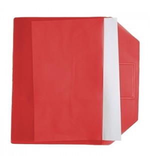 Envelope A4 Pvc Translucido com Visor - Vermelho