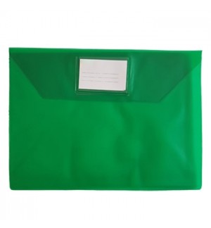 Envelope A4 PVC com Visor Transparente Verde 1un