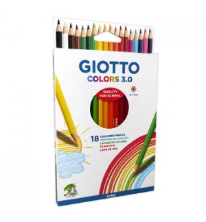 Lápis Cor 18un Cx Cartão Giotto Colors 3.0 18cm