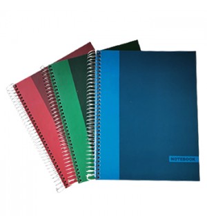 Caderno Espiral NoteBook A5 Quadri.Capa Dura Sortido 150Fls