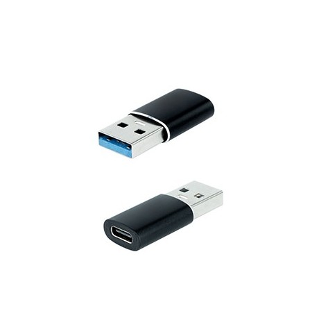 Adaptador USB-A Macho / USB-C Femea Preto
