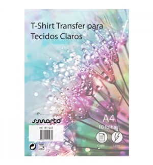 Papel Transfer T-Shirt Laser A4 Tecidos Claros 4294 10 Fls