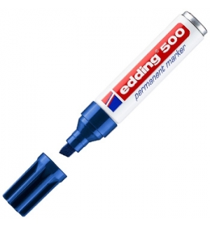 Marcador Permanente Grosso Azul 2-7mm Edding 500 1un