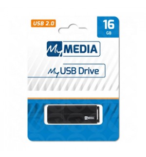 Pen Drive 16GB USB 2.0 MYMEDIA Preto