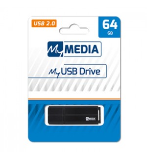 Pen Drive USB-A 2.0 64GB  MYMEDIA Preto