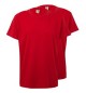 T-Shirt Criança Algodão 155g Vermelho Tamanho 1/2 Pack 2un