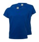 T-Shirt Criança Algodão 155g Azul Índigo Tamanho 3/4 Pack2