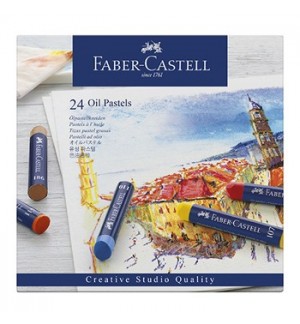 Lápis Pastel a Óleo Faber Castell Cx 24un