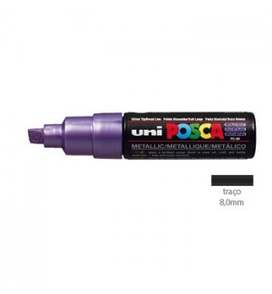 Marcador Uniball Posca PC-8K 8mm Violeta Metal (M12) 1un