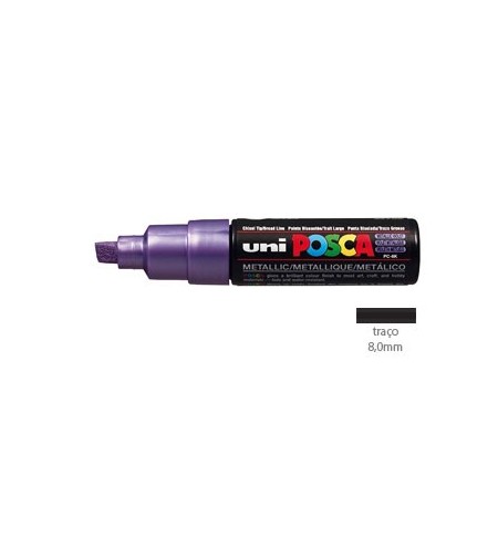 Marcador Uniball Posca PC-8K 8mm Violeta Metal (M12) 1un