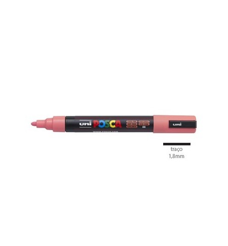 Marcador Uniball Posca PC-5M 1,8mm Rosa Coral (66) 1un