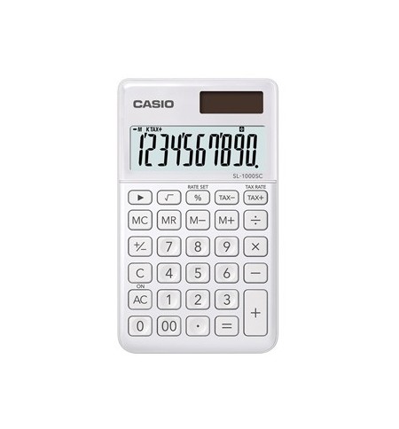 Calculadora de Bolso Casio SL1000SCWE Branco 10 Digitos