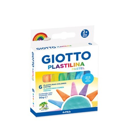Plasticina 6 Cores Pastel Giotto 90g