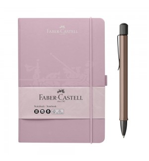 Esferográfica + Notebook A5 Rosa Faber Castell