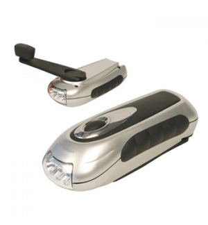 Lanterna de 3 LEDs c/ dinamo e carregador de telemovel a pro