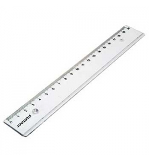 Regua Plastico Cristal SmartD 20cm -1 un