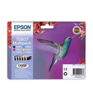 Pack Tinteiros Epson T0807 6 Cores C13T08074021