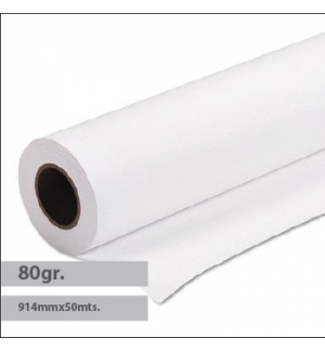 Papel Plotter 80gr 914mmx50mts Evolution Draft Pack 4 Rolos 