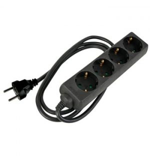 Bloco c/4 Tomadas e Cabo 15mts Cor preta e label 