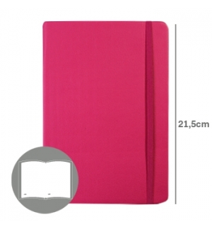 Bloco Notas Liso 215x145cm Semi Pele Rosa 116 Flh (agenda)