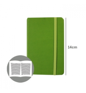 Bloco Notas Pautado 14x9cm Semi Pele Verde 116 Flh agenda 