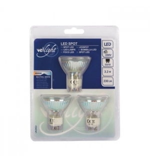 Lampada Led spot 32W branco frio 4000K - 220V GU10 pack 3un